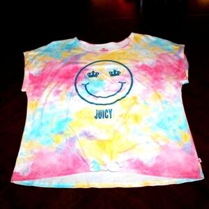 Juicy Couture Tie-Dye Smiley Tee 😍💖 | Y2K Aesthetic | 2XL 100% Cotton 🌈